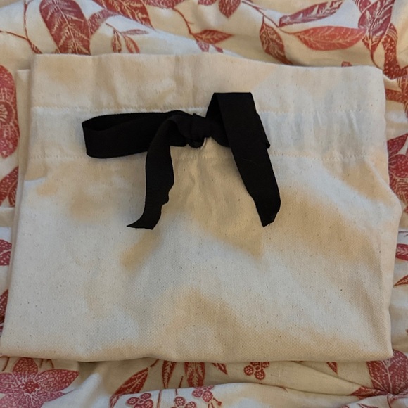 Coach Cream Dust Bag with Black Logo - Picture 2 of 5